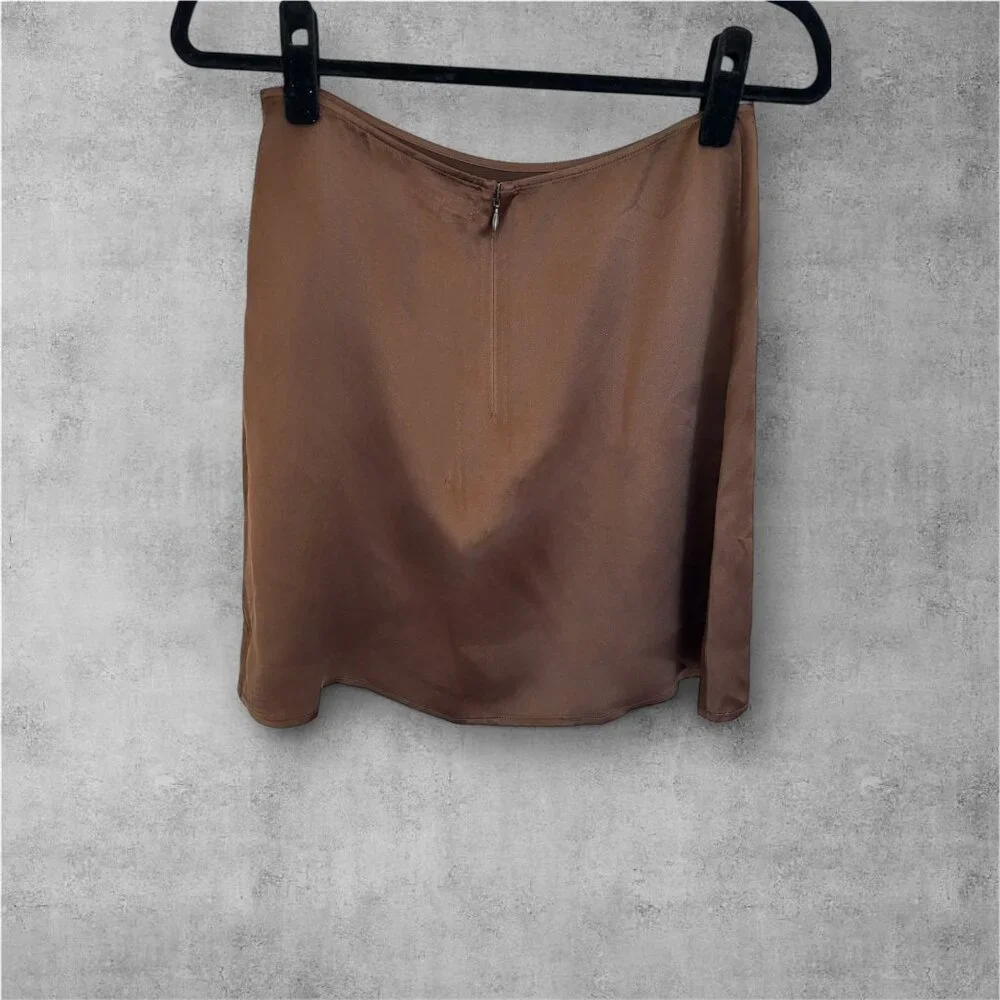 Reformation Benson Skirt, Cafe Brown, Size 4